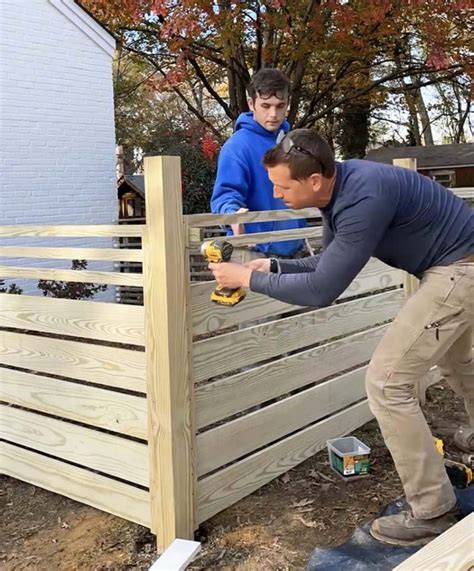 How to Build a DIY Horizontal Fence .